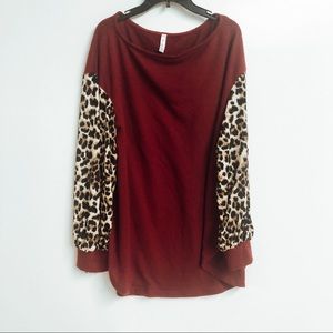 Emerald Plus Size Leopard Top sz 2X✨